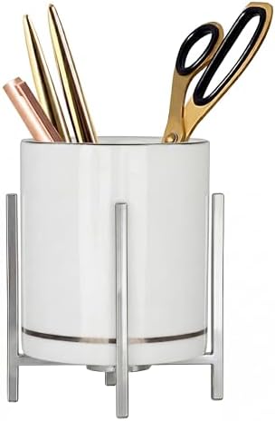 Pen Pencil Stand Holder for Desk, Office Desk Accessories Organizer Decor for Men Women, Desktop Stationery Makeup Brush Organizer for Girls by MONOSUGO