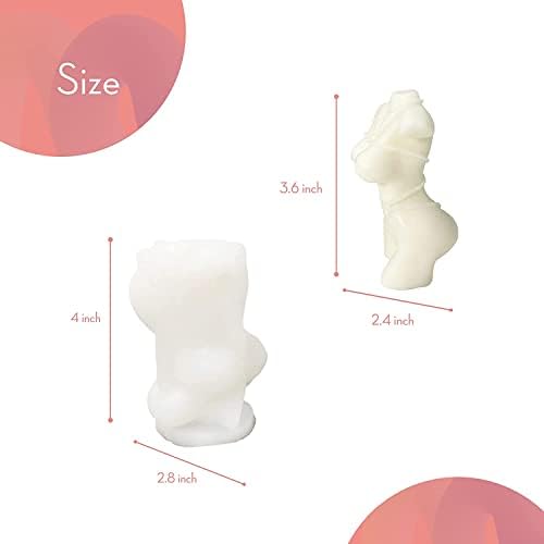 Candle Molds - Silicone Mold for Candles Making, DIY 3D Moulds for Soy Wax, Beeswax, Scented Candle, Valentine's Day Gifts (Body) - Image 6