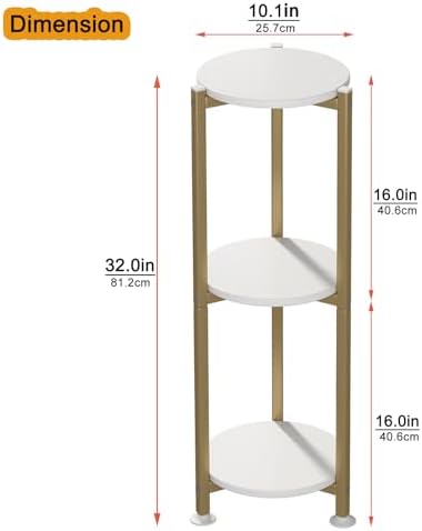 3 Tier Plant Stand Indoor Corner Tall Round Shape Plant Shelf - Image 3