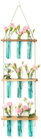 XXXFLOWER Wall Hanging Propagation Station with Wooden Stand Blue by XXXFLOWER