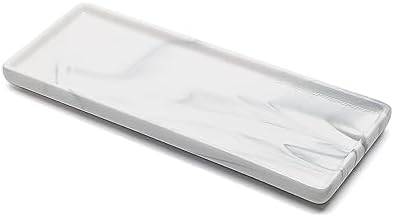 9.2" Porcelain Small Bathroom Narrow Tray - Gray by VSUINGO-StriveforPerfection