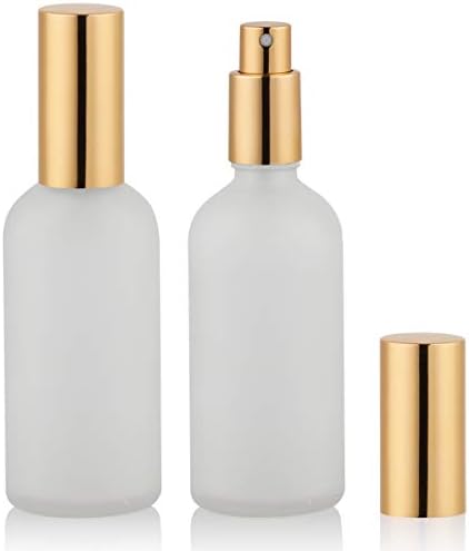 Hydior Glass Spray Bottle with Gold Sprayer, 3.4oz, 2 Pack by Hydior