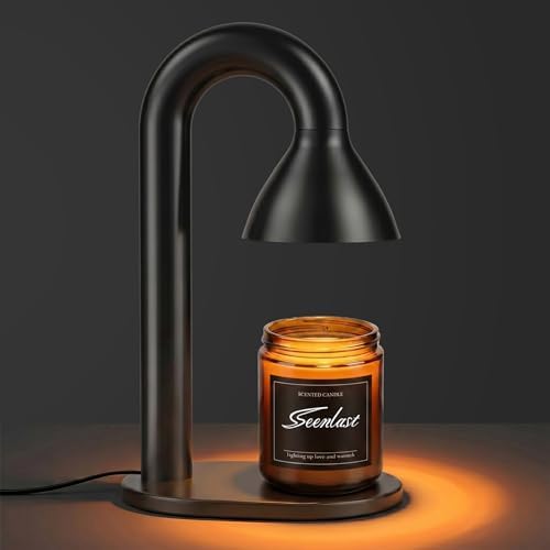 seenlast Black Candle Warmer Lamp with Timer – Industrial Minimalist by seenlast