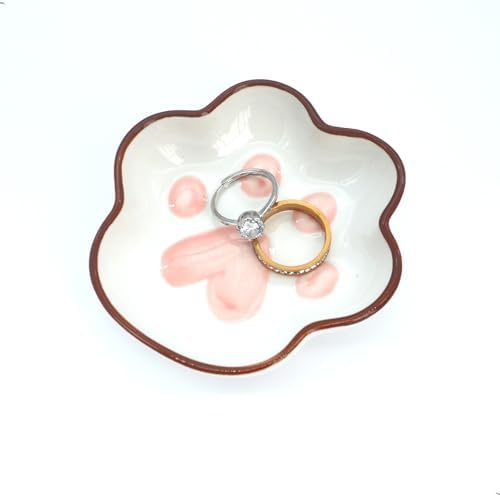 Small Cat Paw Ring Dish Jewelry Tray for Teen Girls Gifts by CEIERPH