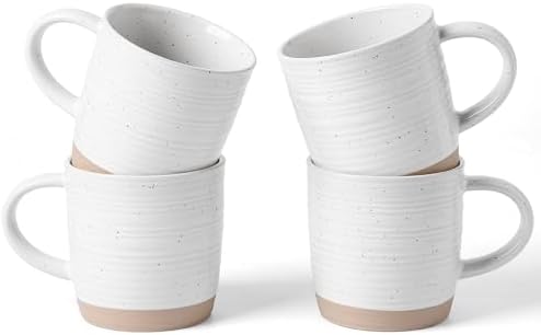 famiware Coffee Mugs Set of 4, 13 oz Mug Set, Ceramic Cup Set with Handle by Famiware
