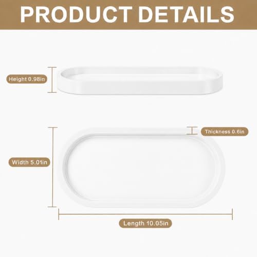 Bathroom Tray,Vanity Tray,Perfume Tray for Makeup,Perfume,Trinket - Image 4