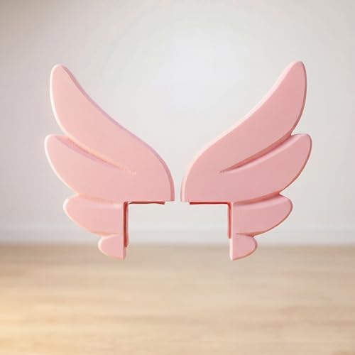 Kawaii Pink Angel Wings Monitor Decor - Aesthetic Gaming Setup Accessories for Girl Gamers & Anime Lovers, Unique Self-Adhesive Computer Ornament (Left & Right Wings) - Image 5
