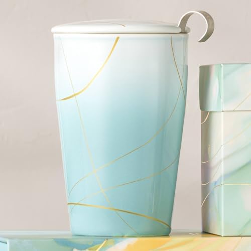 Tea Forte Double-Walled Ceramic Kati Cup, Wellbeing, 12 oz - Image 2