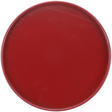 Wooden Serving Tray Round Wood Serving Tray Decorative Platter, 9.5 Inch Fit for Home Decor Kitchen Coffee Table Candle Holder, (Red) by YELARXI