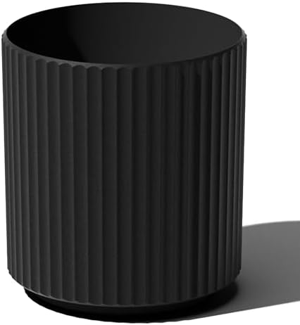 Veradek Demi Series Round Planter for Porch, Patio, Backyard | Durable Plastic-Concrete Material | Modern Décor for Tall Plants, Flowers by VeradekOutdoor
