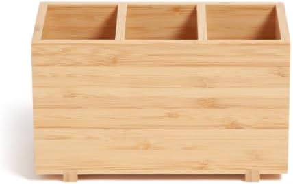 Desktop Organizer, Bamboo, 17.8 x 8.9 x 10.7 cm by Unknown
