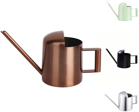 Mini Watering Can, 10oz/300ml Stainless Steel Long Spout Small Watering Can for Indoor Plants Succulents, Herbs (Bronze) by Unknown
