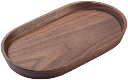 Vandroop Walnut Wooden Mini Serving Tray, Tea&Coffee Table Tray 7.9”×4.7” by VANDROOP