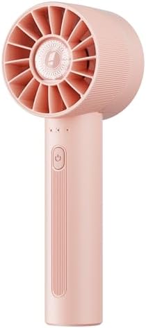 Portable Mini Handheld Turbo Fan, 4 Speed High Velocity Personal [Max 16H Cooling Time], Rechargeable Purse Travel Essentials for Vacation/Beach/Trip - Pink by Coolwill