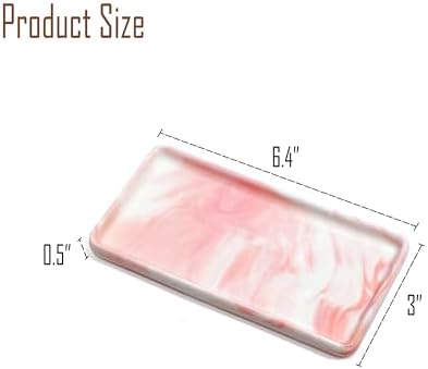 6.4" Porcelain Small Bathroom Narrow Mini Tray - Pink - Image 6