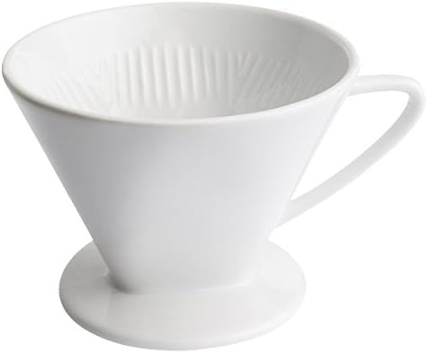 Cilio C105179 Porcelain Coffee Filter/Holder Pour-Over, 6/Large, White by cilio