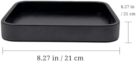 Valet Tray for Men 8.2 X 8.2 inch Simple PU LeatherTray Organizer for Men - Image 2