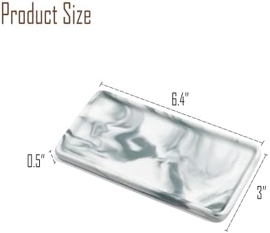 6.4" Porcelain Small Bathroom Narrow Mini Tray - Gray - Image 6