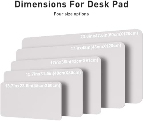 Aothia Faux Leather Desk Mat – Large Mouse Pad, Non-Slip PU Leather Blotter, Waterproof Writing Surface for Office and Home (Pale Lavender White, 47.2" x 23.6") - Image 5