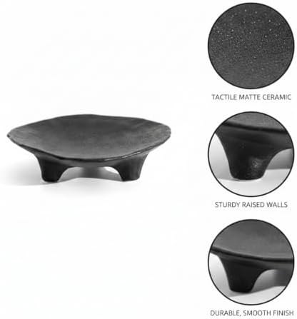 1 PC Ceramic Jewelry Tray, Square Catch-All Dish for Rings and Keys, Vanity Organizer with Raised Walls for Nightstand or Entryway - Image 6