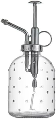 Retro Glass Plant Mister Bottle,Vintage Plant Spritzer Spray Bottle for Succulents,Indoor Watering Can with Detachable Nozzle(Silver 350ml) by Unknown