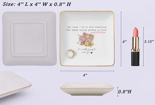 NZY Neighbors Moving Gift,Best Friends Leaving Gift,Colleague Coworker Going Away,New Job,Farewell,Promotion,Retirement Present-Ceramic Jewelry Tray Trinket Holder Ring Dish - Image 5