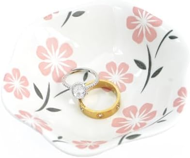 Small Flower Ring Dish Jewelry Tray Organizer, White by Ardax