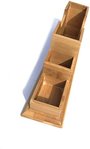Bamboo Desktop Organizer File Folders Shelf Pens Holder for Small Electronics Notepads Stationary Items (Rectangle(11x4")) - Image 3