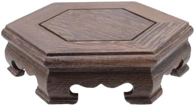 Hexagonal Furniture Wooden Display Stand Base, 4.84" Inner Diameter by PUFGUY