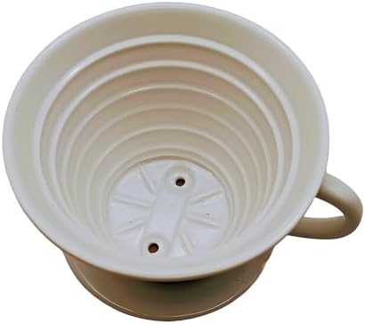 flat-bottom ceramic pour-over coffee dripper. - Image 2