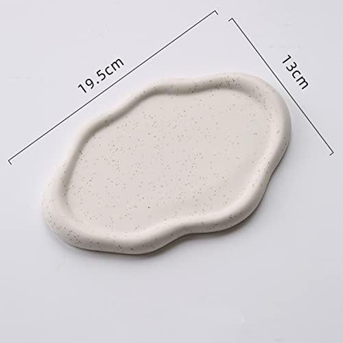 BEIJIALY Ceramic Jewelry Dish for Women, Trinket Tray, Ring Dish Tray, Jewelry Plate, Ceramic Glossy Appearance Simple Modern Stylish Storage Tray Key Tray for Home Gift(White Oval) - Image 4