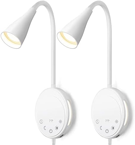 SANKEDOU LED Wall Mount Reading Light, Bedside Reading Lights, 5 Dimmable by SANKEDOU