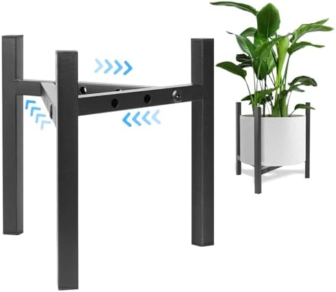 Airpark 3-Pack Adjustable Plant Stands Indoor, Metal Flower Pot Holder, Modern Plant Shelf for Balcony Patio Office Corner (Fits 8-12 Inch Pots, Plants Pots Not Included) by Airpark