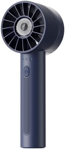 Navy Blue Rechargeable Mini Handheld Turbo Fan - 4 Speed High Velocity Personal Fan with Max 16H Cooling Time, Travel Essentials for Vacation/Beach/Trip by Coolwill