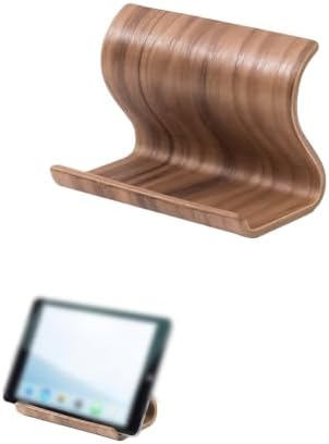 Solid Wood Tablet & Phone Stand–Minimalist Desk Organizer by Unknown