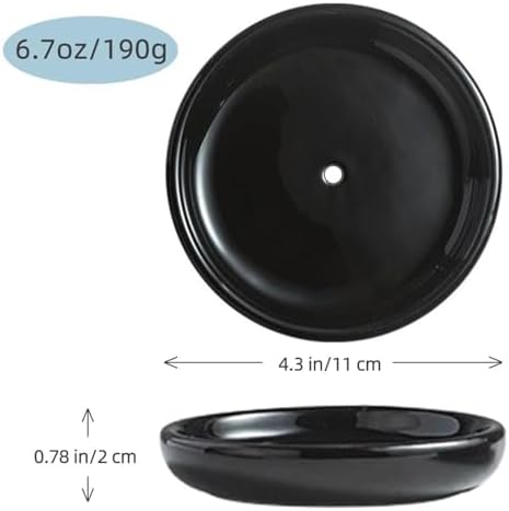 Holder Round Self Draining Small Ceramic Tray Cute Jewelry Soap Dish - Image 2
