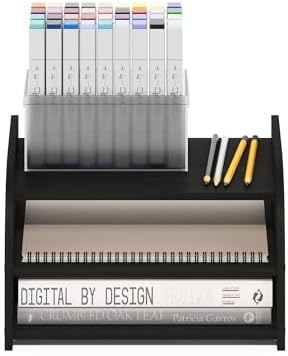 Furinno Classic 3-Tier Monitor Riser, Desk Organizers, Black Espresso - Image 4