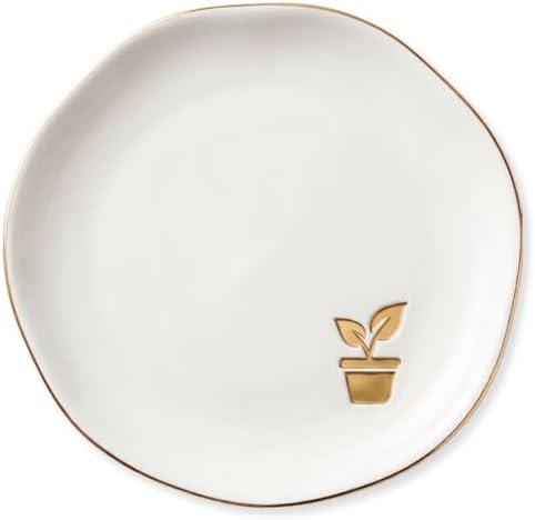 InnoBeta Plant Lovers Gardening Gifts for Women, Gardeners, Ceramic Jewelry Tray for Female, Dish Decor for Birthday, Christmas by InnoBeta