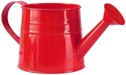 Watering Can Gardening Tool Accessories, Sprinkling Can 1L Metal Flower Garden Watering Can for Outdoor Indoor Plants Lawn Garden (red) - Image 4