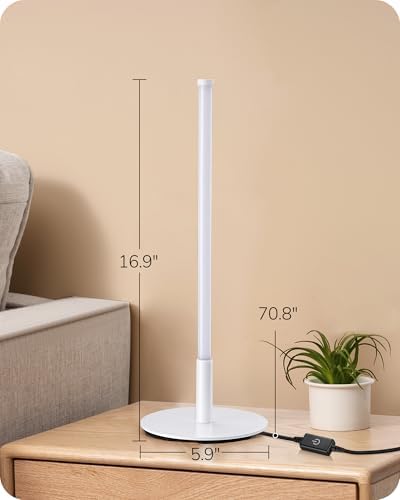 EDISHINE LED Table Lamp, Minimalist Desk Lamps for Home Office, White - Image 6
