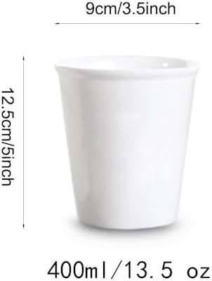 Paper Cup Design Ceramic Mug Eco-Friendly Reusable Cup, Minimalist Home & Office Use (White & 400ml) - Image 2