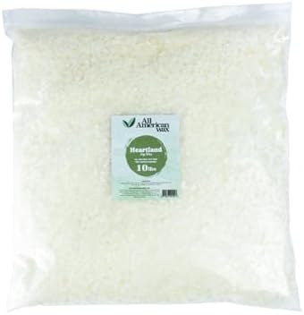 All American Wax Natural Soy Wax Flakes for Candle Making – 10 lb Bag by Unknown