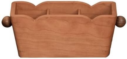 Desktop Organizer Solid Wood Wooden Organizer Compact Sorter for Desk, Modern Minimalist, 3-Compartment, Cherry Wood And Walnut Round Ball Design by Unknown