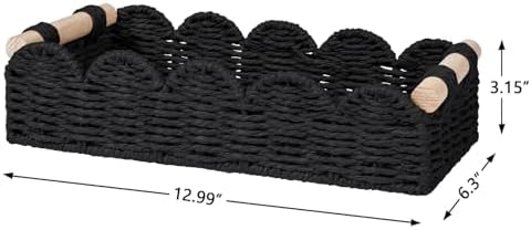 CubesLand Toilet Paper Storage Basket Organizer, Small Wicker Decor Basket - Image 3