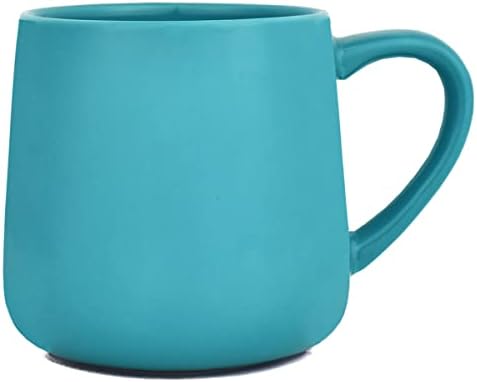 Bosmarlin Large Glossy Ceramic Coffee Mug, Tea Cup for Office and Home, 18 oz, Suitable for Dishwasher and Microwave, 1 Pack (Aquamarine) by Bosmarlin
