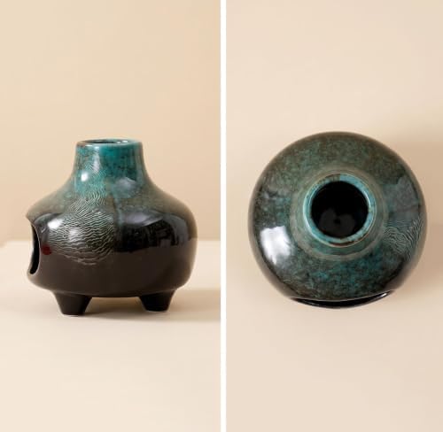 Blue Palo Santo Holder Burner Ceramic,Cone Incense Burner for Wood Sticks - Image 3