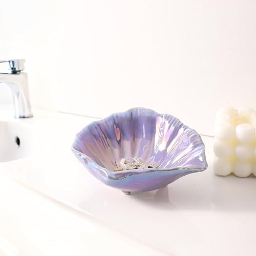 Ceramic Shell Jewelry Tray,Ring Holder,Trinket Dish,5.75 Inch - Image 3