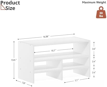 Wood Standing Desk Organizer with Five Storage Spaces, Desk Organizer Shelves with Storage for Classroom, Office, White - Image 3