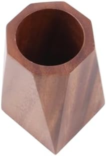Walnut Wooden Pencil Holder Cup for Desk Natural Wood Pen Holder Stand for Office Home (Octagonal) - Image 3
