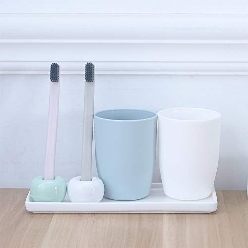 Ceramic Vanity Tray Small Rectangle, Bathtub Tray Bathroom Organizer, Cosmetics Holder for Tissue Candle Towel Plant Jewelry Ring Dish Dresser Perfume Shampoo-White(1 Pc)(Large) - Image 4